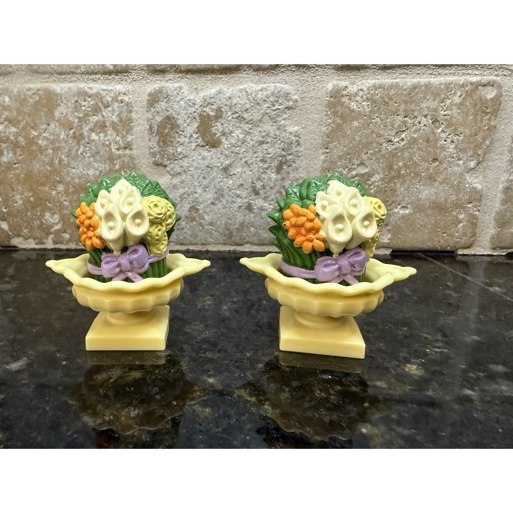 Fisher price Loving Family Dollhouse GRAND MANSION FLOWER  Plant Patio Lot of 2